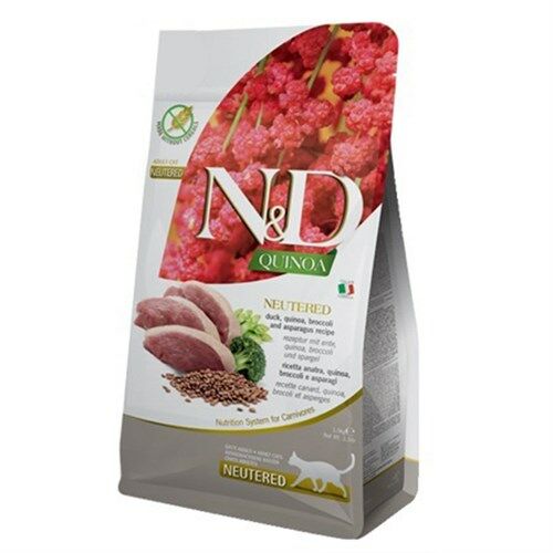 N&D Quinoa Ördekli ve Brokolili Kısırlaştırılmış Kedi Maması 5kg