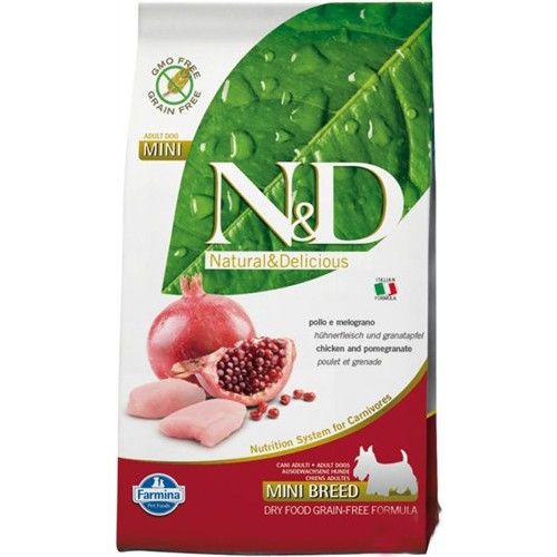 N&D Tahılsız Tavuklu ve Narlı 2.5 kg Küçük Irk Yetişkin Köpek Maması
