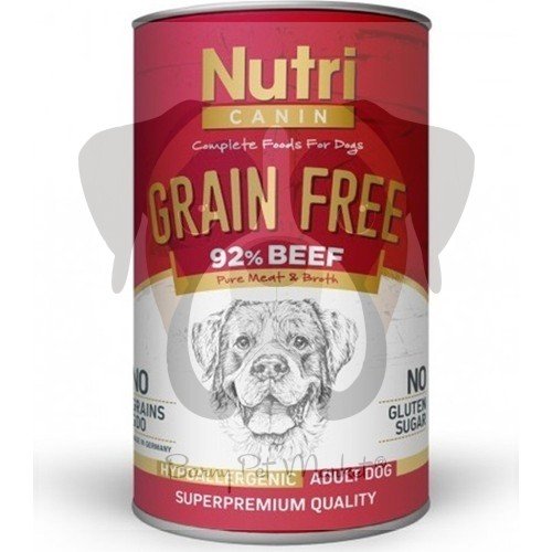 Nutri Canin Tahılsız Biftek ve Patatesli 400 gr Yetişkin Köpek Konservesi