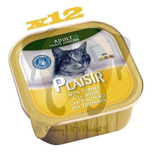 Plaisir Hindi Etli Pate Yaş Kedi Maması 100 gr x 12 Adet