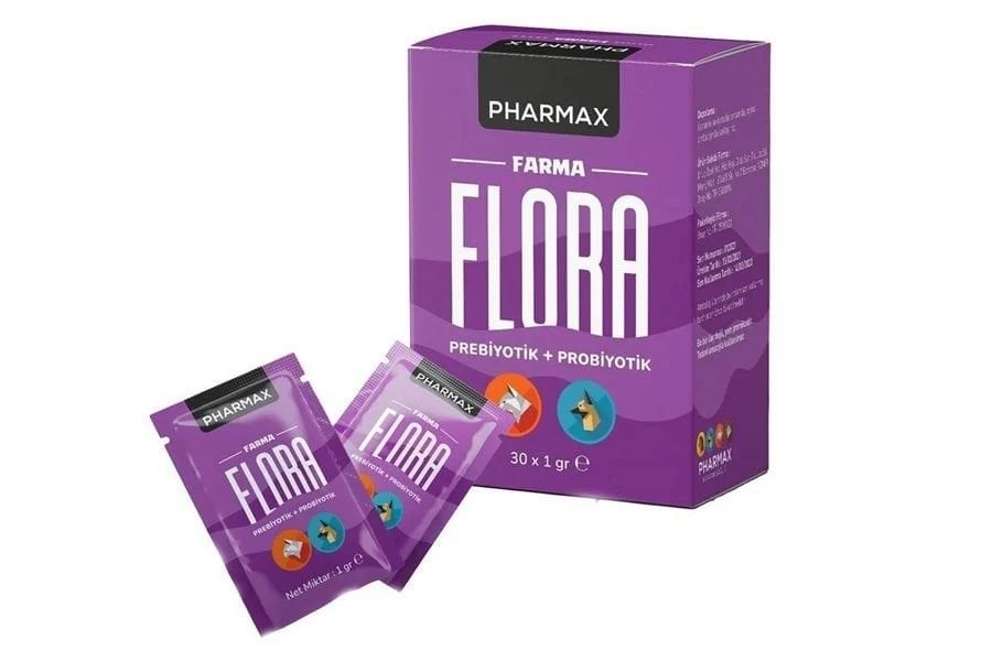 Pharmax Farma Flora Prebiyotik+Probiyotik Kedi Köpek Sindirim Düzenleyici 30x1gr