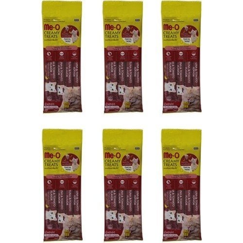 Me-O Creamy Treats Ton Balıklı ve Domatesli Kedi Ödül Maması (4 x 15 g) 6 Adet