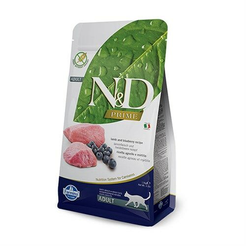 N&D Tahılsız Kuzu Etli Yaban Mersinli 1.5 kg Yetişkin Kuru Kedi Maması