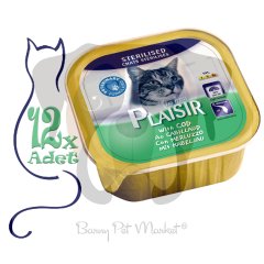 Plaisir Kısırlaştırılmış Morinalı Pate Yaş Kedi Maması 100 gr x 12 Adet