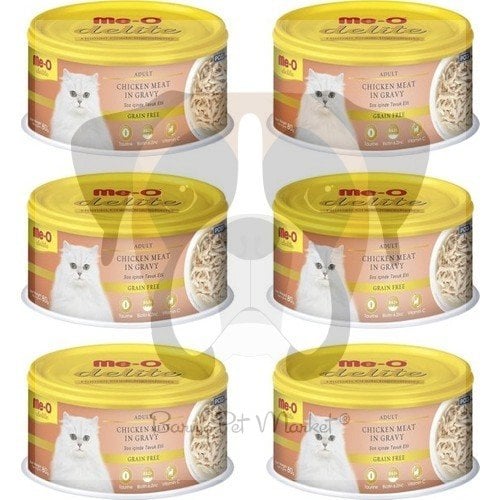 Me-O Delite Sos İçinde Tavuk Etli Konserve Kedi Maması 80 gr x 6 Adet