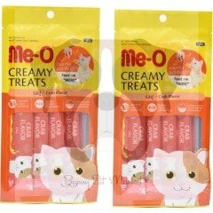 Me-O Creamy Treats Yengeçli Krem Kedi Ödülü 4 x 15 gr x 2