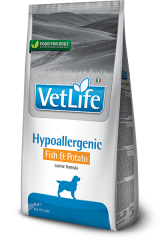 Vet Life Hypoallergenic Fish-Potato Köpek 12 Kg