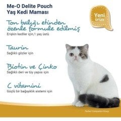 Me-O Jöleli Ton Balıklı Tavuklu Yetişkin Kedi Konservesi 80 gr x 6