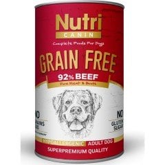 Nutri Canin Tahılsız Sığır Etli & Tatlı Patatesli Köpek Konservesi 400 gr