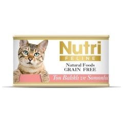 Nutri Feline Tahılsız Ton Balıklı & Somonlu Yaş Kedi Maması 85 gr x 32 Adet