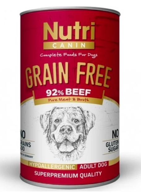 Nutri Canin Nutri Canine Tahılsız Biftekli Patatesli Köpek Konservesi 400 gr 3'lü Set