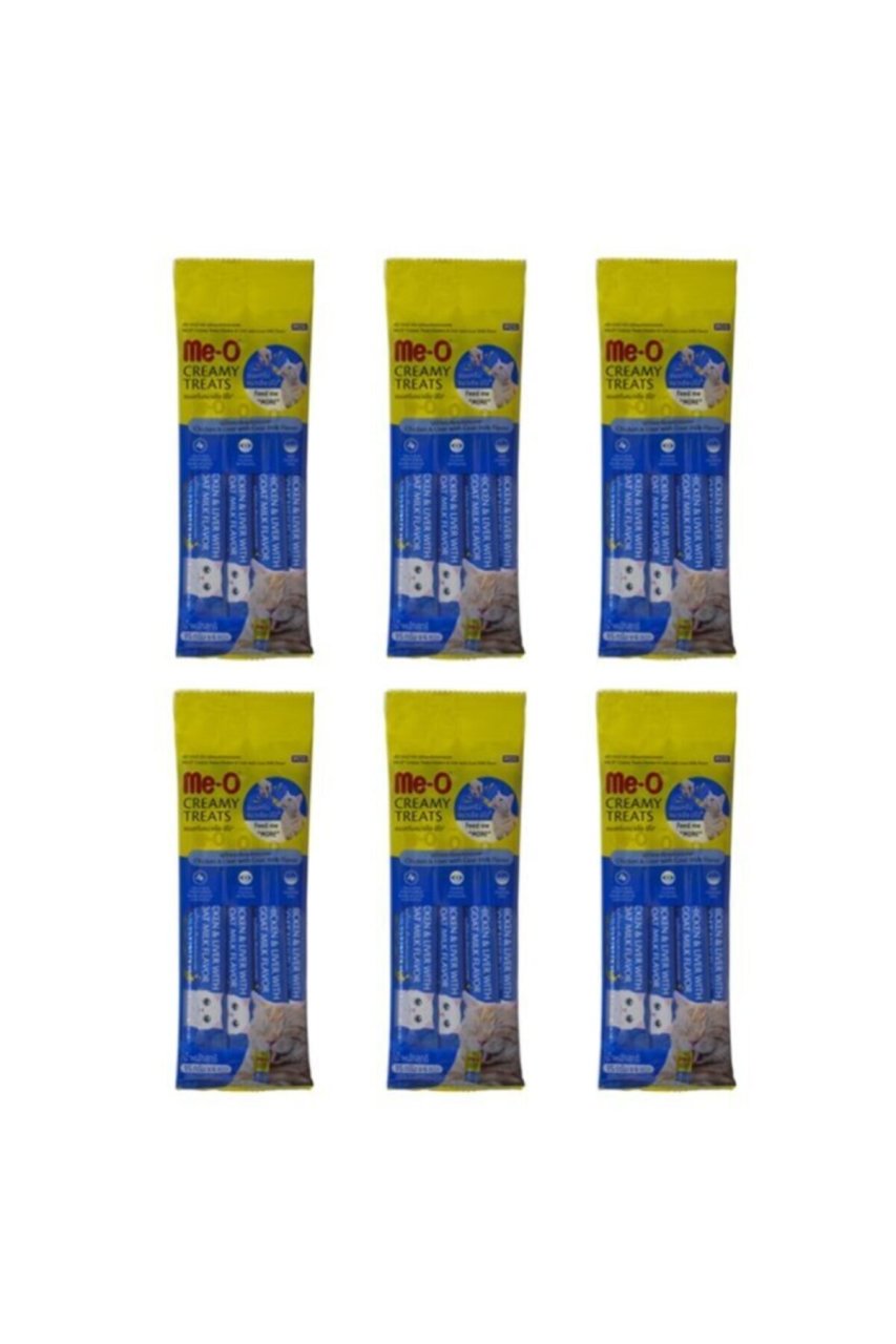 Me-o Creamy Tavuk & Ciğer Ile Keçi Sütlü Kedi Ödülü 4x15 gr 6 adet
