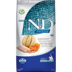 N&D Ocean Morina Balık Karides Balkabağı ve Kavunlu Yavru Kedi Maması 5 Kg