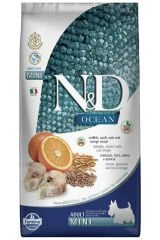 N&D Ocean Düşük Tahıllı Morina Balıklı ve Portakallı 7 kg Küçük Irk Yetişkin Köpek Maması